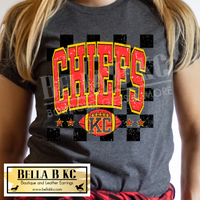 Kansas City Football KC Checkered Tee or Sweatshirt