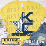 Kansas City Baseball KC Star Checkered Tee or Sweatshirt