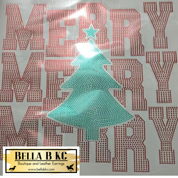 Merry Repeat - Metallic Holographic Spangle Tee or Sweatshirt