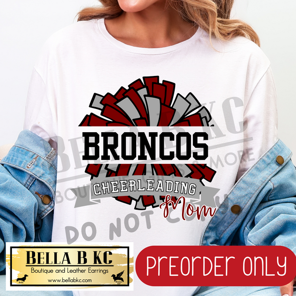 **PREORDER ONLY** Broncos MOM Cheerleading Tee or Sweatshirt - 1 Week Turn Around from Date of Order