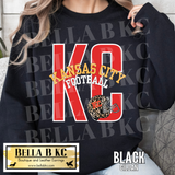 Kansas City Football Leopard Helmet Tee or Sweatshirt