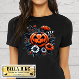 Halloween - Floral Jack-O-Lantern  - Tee or Sweatshirt