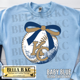 Kansas City Baseball KC Bow Tee or Sweatshirt