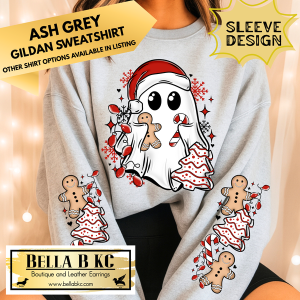 Christmas - Christmas Ghost WITH SLEEVES - Multiple Shirt Options