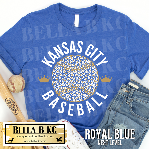 Kansas City Baseball Leopard Tee or Sweatshirt