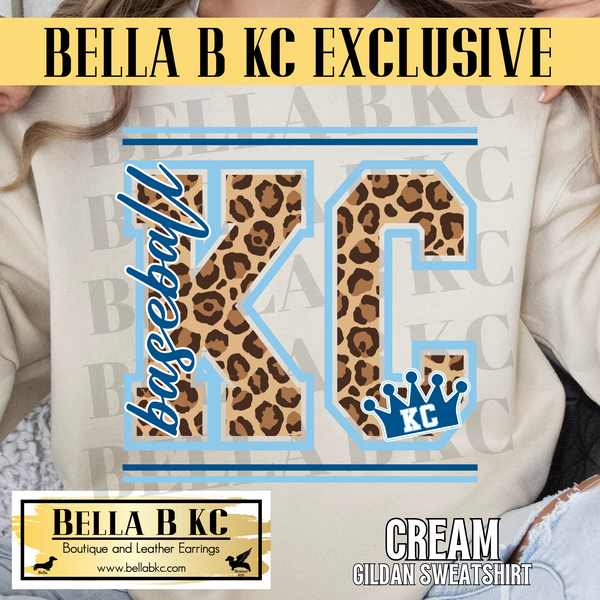 **BBKC EXCLUSIVE** Kansas City Baseball Leopard Tee or Sweatshirt