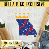 **BBKC EXCLUSIVE** Kansas City Baseball MO Crown Tee or Sweatshirt