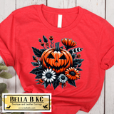 Halloween - Floral Jack-O-Lantern  - Tee or Sweatshirt