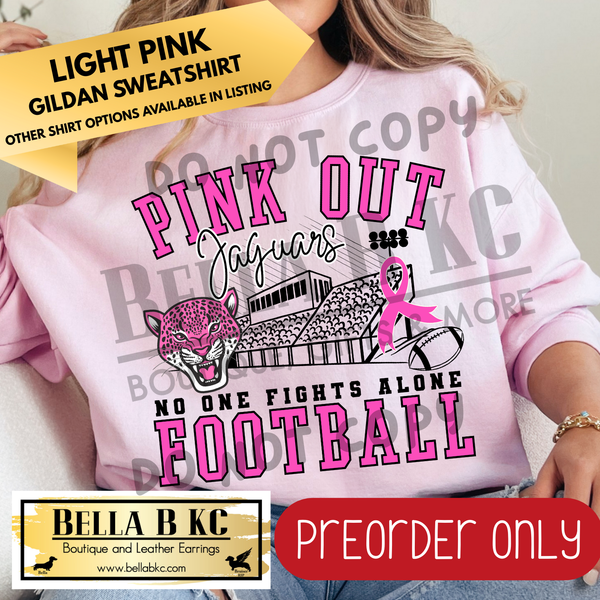 **PREORDER ONLY** Jaguars Pink Out Football Bleachers - Tee or Sweatshirt - 1 Week Turn Around from Date of Order