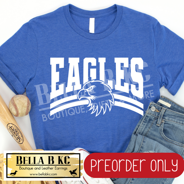 **PREORDER ONLY** Eagles WHITE Arched - Tee or Sweatshirt - 1 Week Turn Around from Date of Order