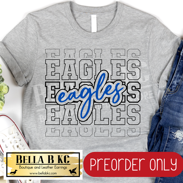 **PREORDER ONLY** Eagles Repeat Blue/White - Tee or Sweatshirt - 1 Week Turn Around from Date of Order