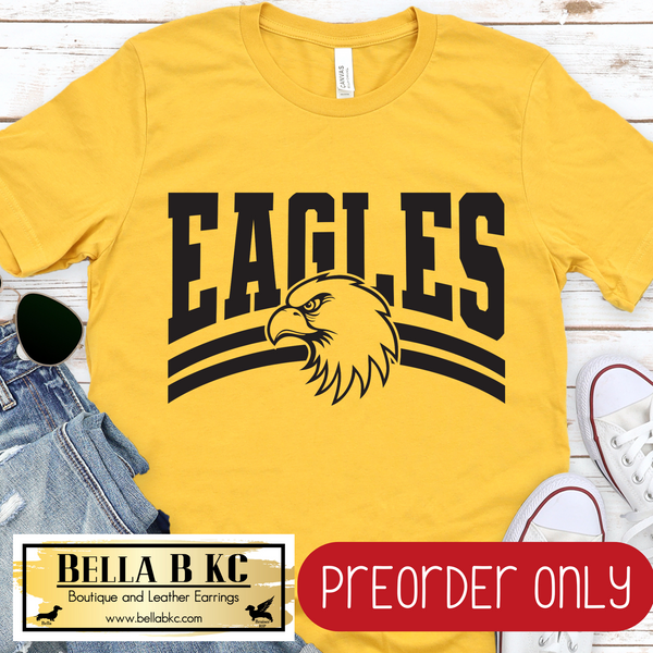 **PREORDER ONLY** Eagles Arched BLACK - Tee or Sweatshirt - 1 Week Turn Around from Date of Order