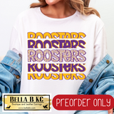 **PREORDER ONLY** Roosters Leopard Repeat - Tee or Sweatshirt - 1 Week Turn Around from Date of Order