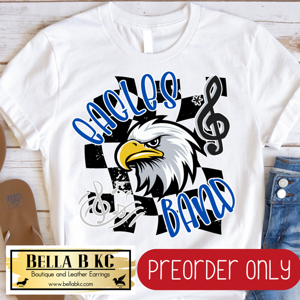 **PREORDER ONLY** Eagles Band Checkered - Tee or Sweatshirt - 1 Week Turn Around from Date of Order