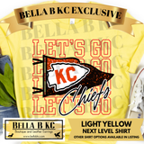**BBKC EXCLUSIVE** Kingdom - KC Football Let's Go FAUX Glitter Pennant Flag Tee or Sweatshirt