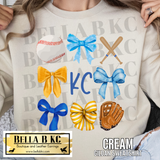 Kansas City Baseball Coquette Bows V1 Tee or Sweatshirt