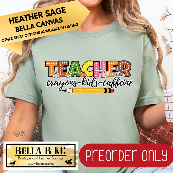 **PREORDER ONLY** Fall - Teacher Fall Pumpkins #49 - Tee or Sweatshirt - 1 Week Turn Around from Date of Order