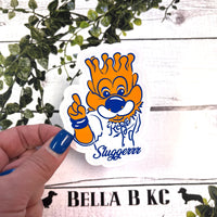 KC Baseball Lion Waterproof Vinyl Sticker