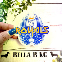 KC Baseball Wings Waterproof Vinyl Sticker