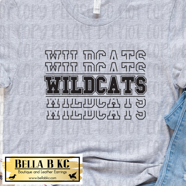 Wildcats Repeat - Black Print - Tee or Sweatshirt