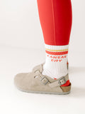 Kansas City Socks - White with Red & Yellow