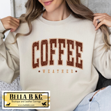 Coffee Weather Distressed Tee or Sweatshirt