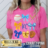 Kansas City Baseball Coquette Bows V1 Tee or Sweatshirt