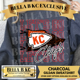 **BBKC EXCLUSIVE** Kingdom - KC Football Let's Go FAUX Glitter Pennant Flag Tee or Sweatshirt