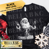 ***TEMPORARILY OUT OF STOCK. RESTOCK ETA 12/4 - Christmas - Monotone Joyful Santa - Multiple Shirt Options