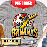 **PREORDER ONLY 1 WEEK TAT** Bananas Baseball Tee or Sweatshirt
