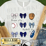 Kansas City Baseball Fan Coquette Bows V2 Tee or Sweatshirt