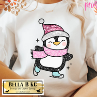 Winter - Ice Skating Penguin Tee or Sweatshirt