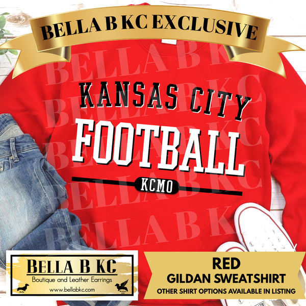 **BBKC EXCLUSIVE** Kingdom - KC Football Simple Athletic Tee or Sweatshirt