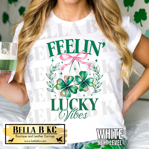 St. Patrick's Day - Feelin' Lucky Bow Tee or Sweatshirt