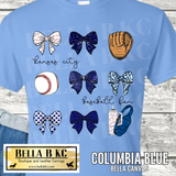 Kansas City Baseball Fan Coquette Bows V2 Tee or Sweatshirt