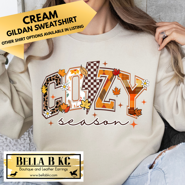 **PREORDER ONLY** Fall - Cozy Season Bolt #53 - Tee or Sweatshirt - 1 Week Turn Around from Date of Order