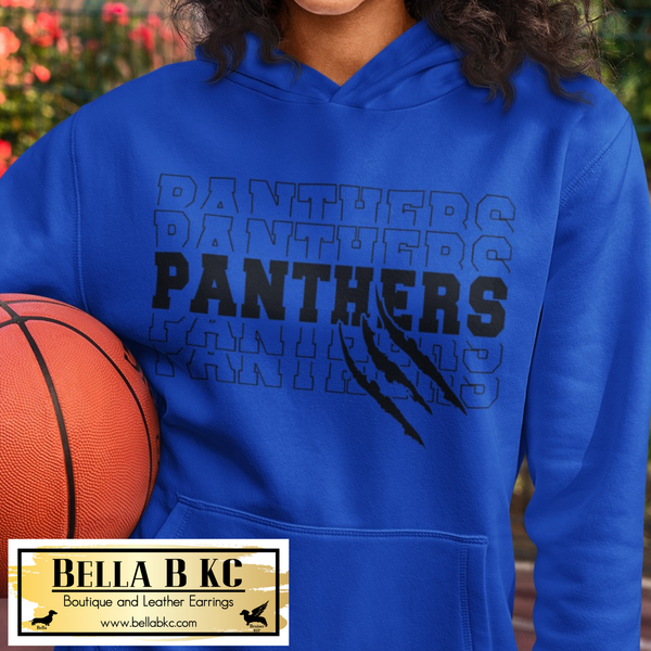 Panthers Athletic Repeat - Black Print - Tee or Sweatshirt