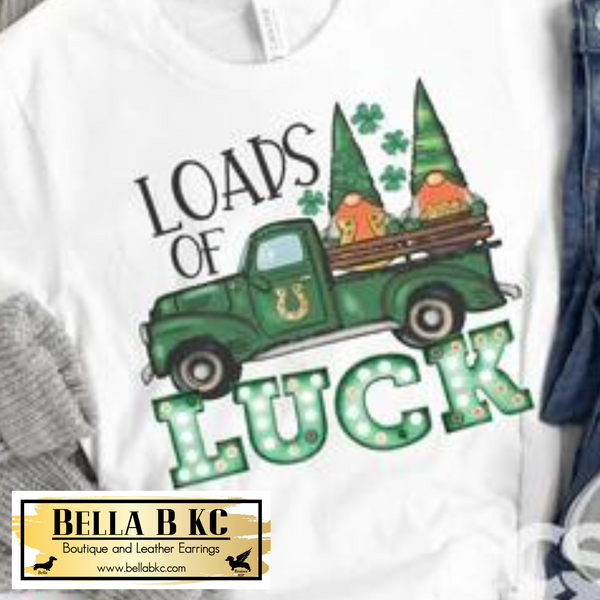 St. Patrick's Day Loads of Luck Gnome Truck Tee