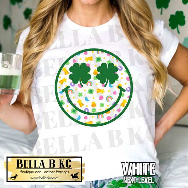 St. Patrick's Day - Smiley Face Icons Tee or Sweatshirt