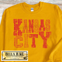 Kansas City Football Mixed Letters Tee or Sweatshirt