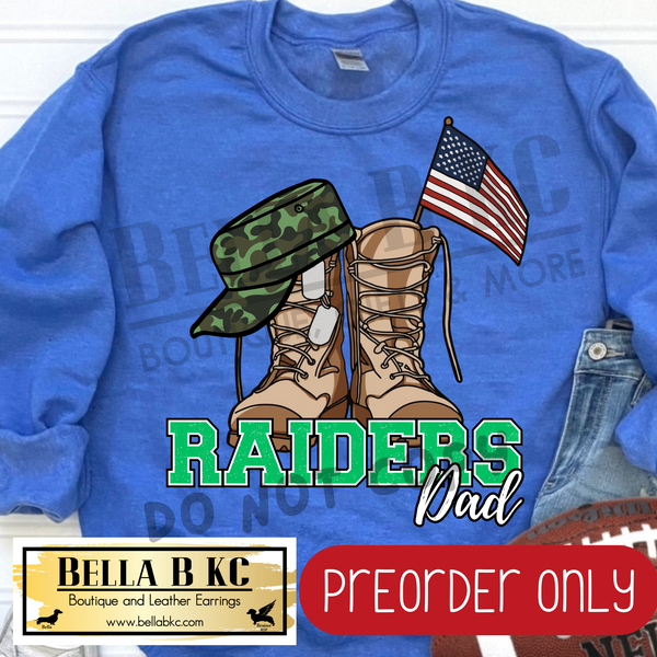 **PREORDER ONLY** Jaguars JROTC Raiders Boots DAD - Tee or Sweatshirt - 1 Week Turn Around from Date of Order