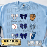 Kansas City Baseball Fan Coquette Bows V2 Tee or Sweatshirt