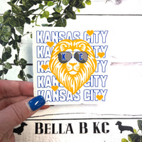 KC Baseball Lion KC Repeat Waterproof Vinyl Sticker