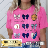 Kansas City Baseball Fan Coquette Bows V2 Tee or Sweatshirt