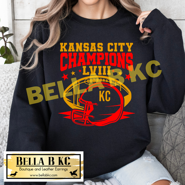 Kansas City Football Champs LVIII Tee or Sweatshirt