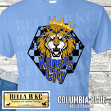 Kansas City Baseball Checkered Lion Tee or Sweatshirt