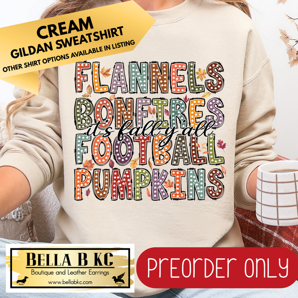 **PREORDER ONLY** Fall - Flannels Bonfires #5 - Tee or Sweatshirt - 1 Week Turn Around from Date of Order