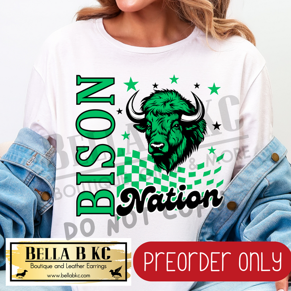 **PREORDER ONLY** Bison Nation Mascot Tee or Sweatshirt - 1 Week Turn Around from Date of Order