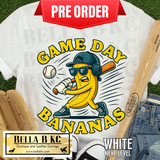 **PREORDER ONLY 1 WEEK TAT** Game Day Bananas Baseball Tee or Sweatshirt