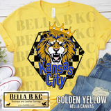 Kansas City Baseball Checkered Lion Tee or Sweatshirt